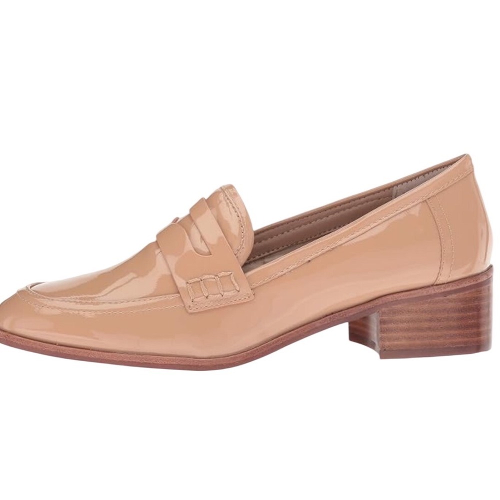 Steve Madden Vintage Y2K Nude Patent Leather Penny Loafers Women's Size 10M